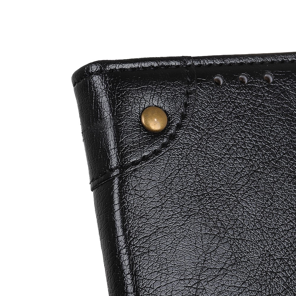 Nappa Texture Leather Case Cover for OnePlus Nord CE 5G Phone Full Protective Wallet Stand Shell - Black-9