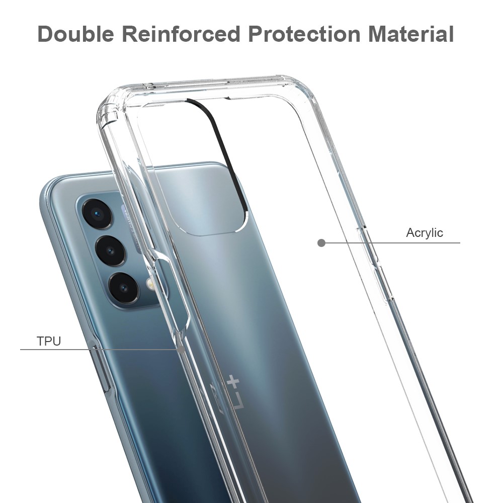 Anti Scratch Transparent Soft TPU + Acrylic Phone Case Protector for OnePlus Nord N200 5G-2
