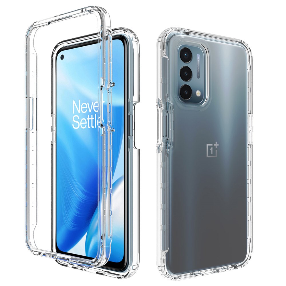 Gradient Color Design PC + TPU Hybrid Dual Layer Rugged Anti-Scratch Protective Case for OnePlus Nord N200 5G - Transparent-1