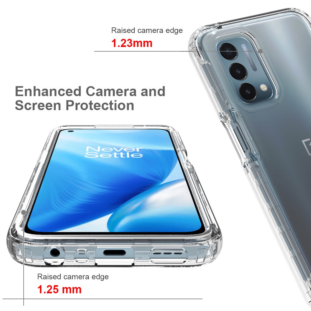Gradient Color Design PC + TPU Hybrid Dual Layer Rugged Anti-Scratch Protective Case for OnePlus Nord N200 5G - Transparent-5