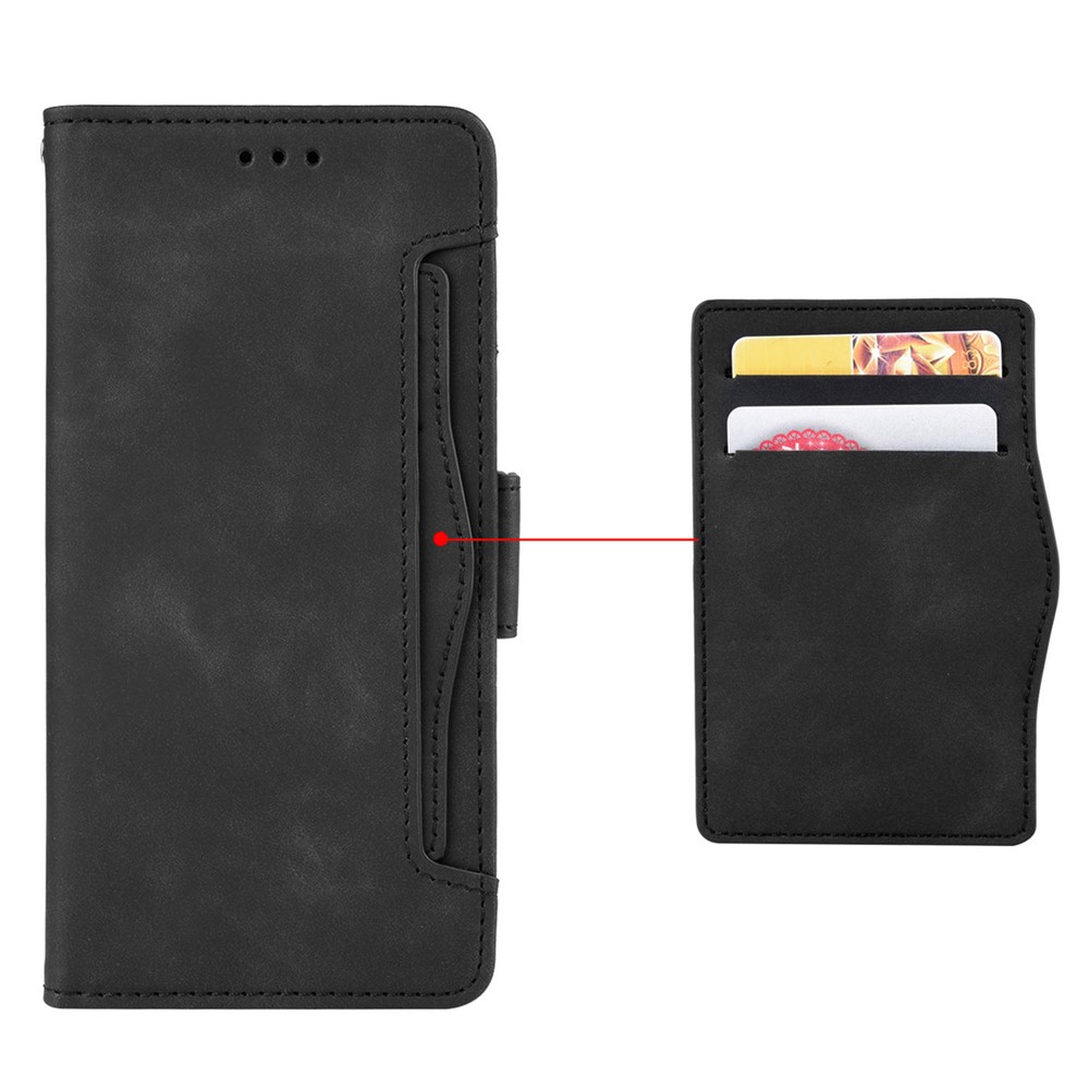 Magnetic Full Body Protection Shockproof Flip Leather Wallet Stand Protective Case with Multiple Card Slots for OnePlus Nord CE 5G - Black-5