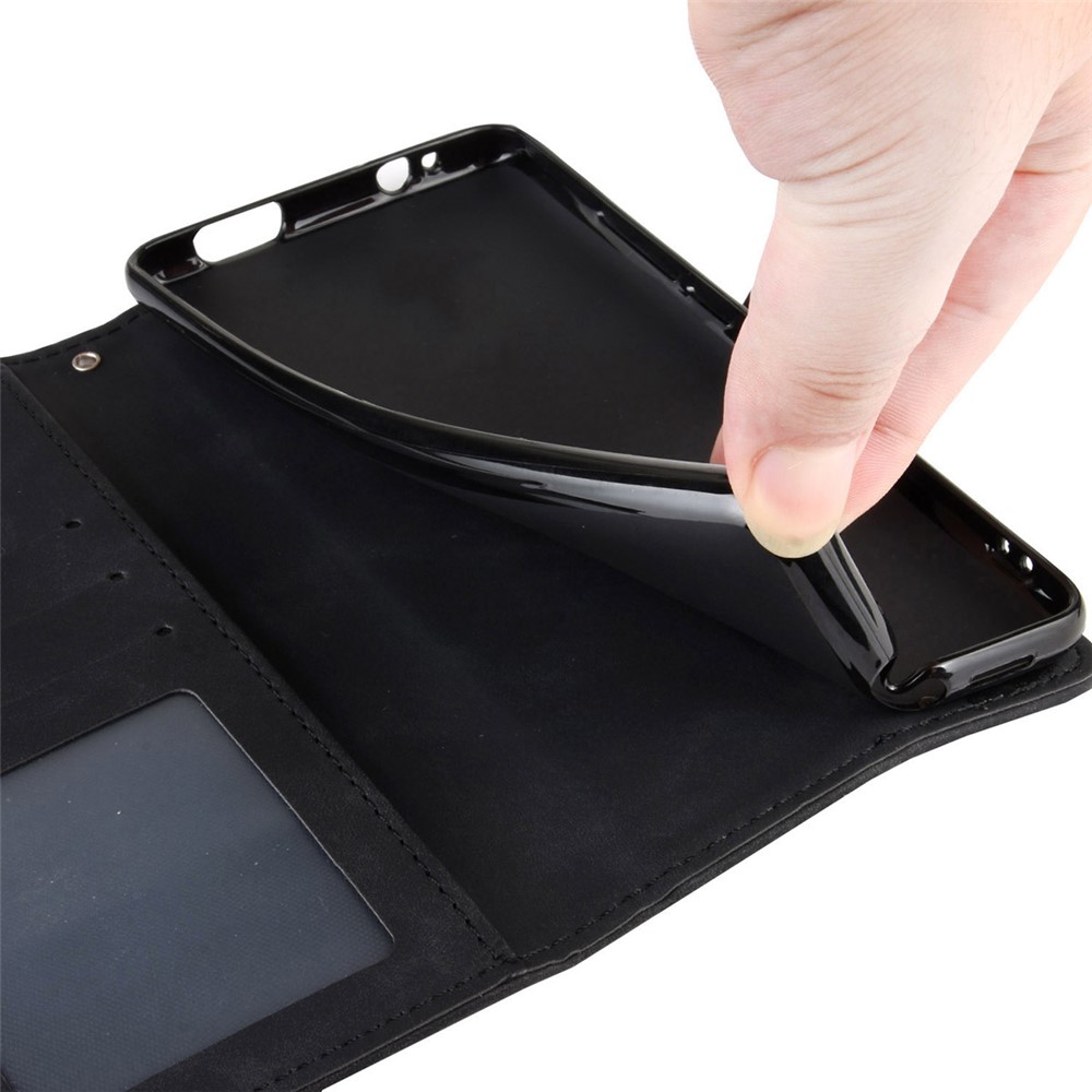 Magnetic Full Body Protection Shockproof Flip Leather Wallet Stand Protective Case with Multiple Card Slots for OnePlus Nord CE 5G - Black-6
