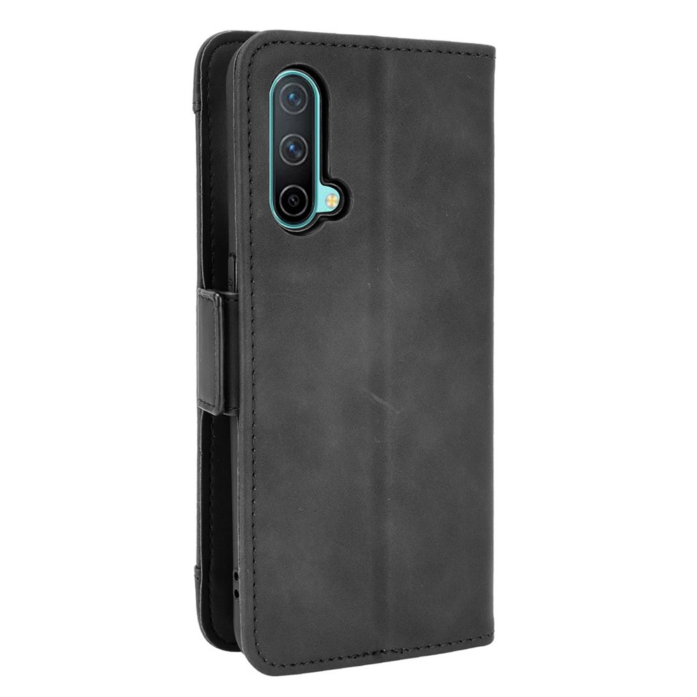 Magnetic Full Body Protection Shockproof Flip Leather Wallet Stand Protective Case with Multiple Card Slots for OnePlus Nord CE 5G - Black-8