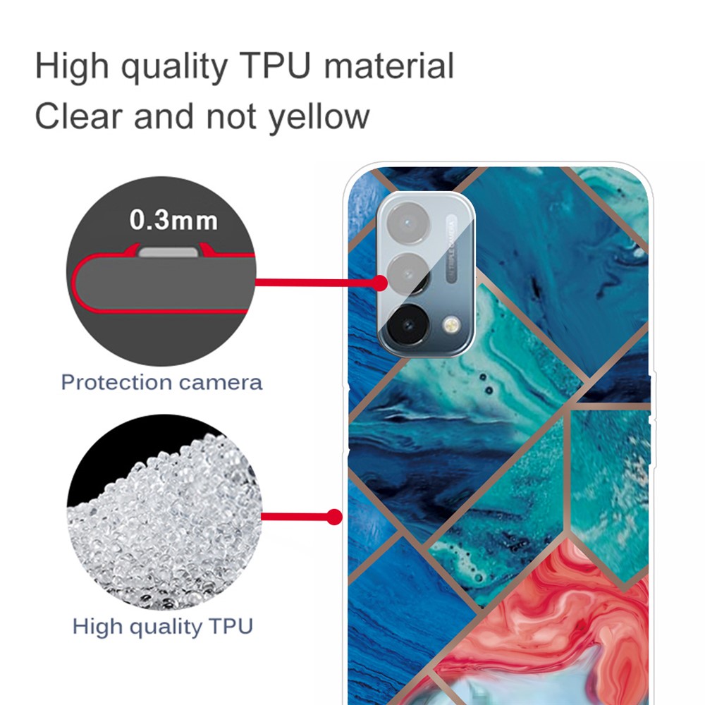 Marble Pattern Soft TPU Phone Back Case Cover for OnePlus Nord N200 5G - Style A-4