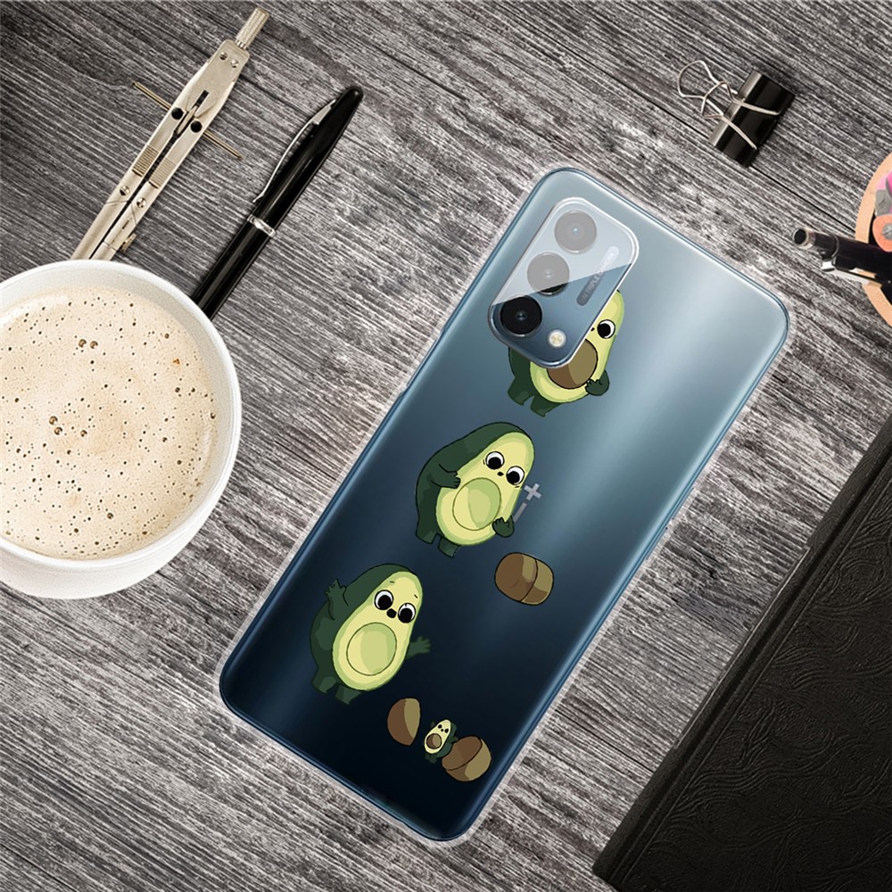 Pattern Printing Soft TPU Anti-Scratch Stylish Drop Protection Phone Case for OnePlus Nord N200 5G - Avocado-4