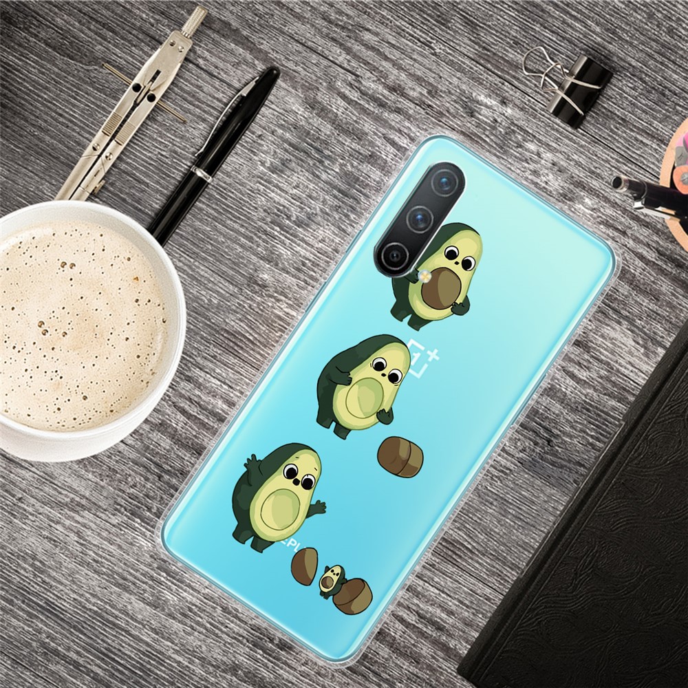 Shockproof Pattern Printing Design Protective Soft TPU Back Bumper Slim Cover for OnePlus Nord CE 5G - Avocado-4