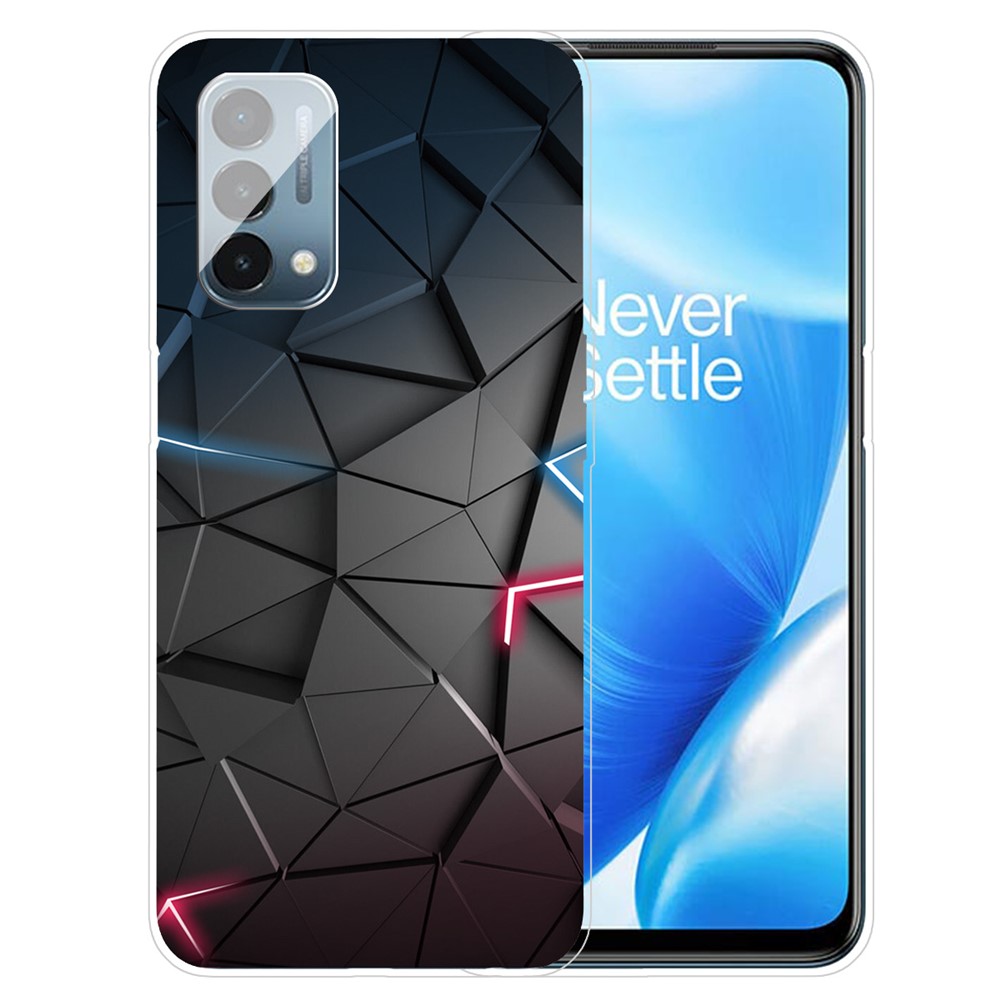 Soft Flexible Durable Slim TPU Pattern Printing Shockproof Protective Case for OnePlus Nord N200 5G - Solid Geometry-1