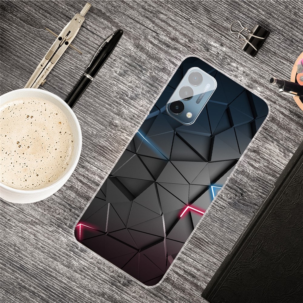 Soft Flexible Durable Slim TPU Pattern Printing Shockproof Protective Case for OnePlus Nord N200 5G - Solid Geometry-4