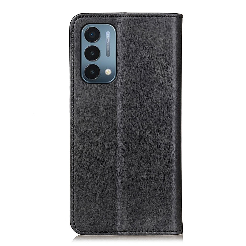 Magnetic Auto-absorbed Split Leather Wallet Design Phone Stand Shell Case for OnePlus Nord N200 5G - Black-8