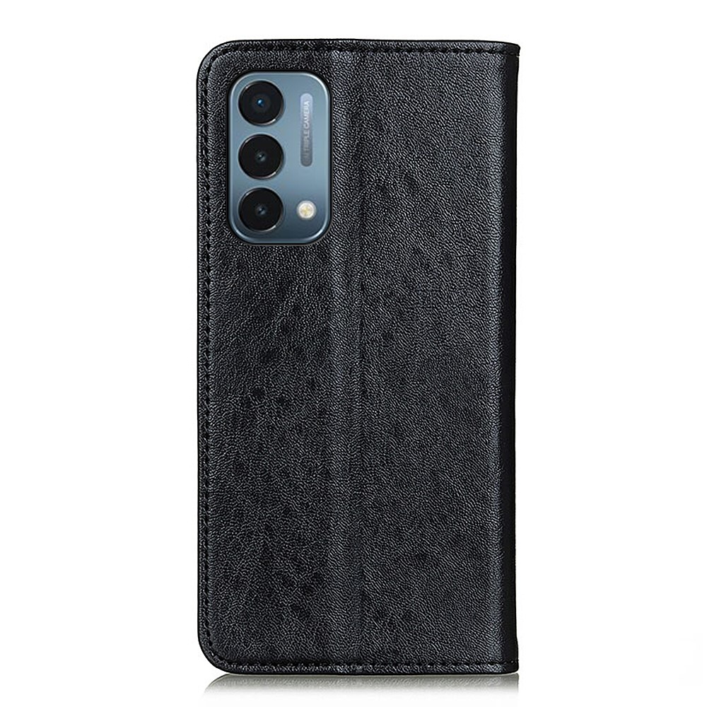 Crazy Horse Texture Auto-absorbed Wallet Leather Phone Stand Case for OnePlus Nord N200 5G - Black-3