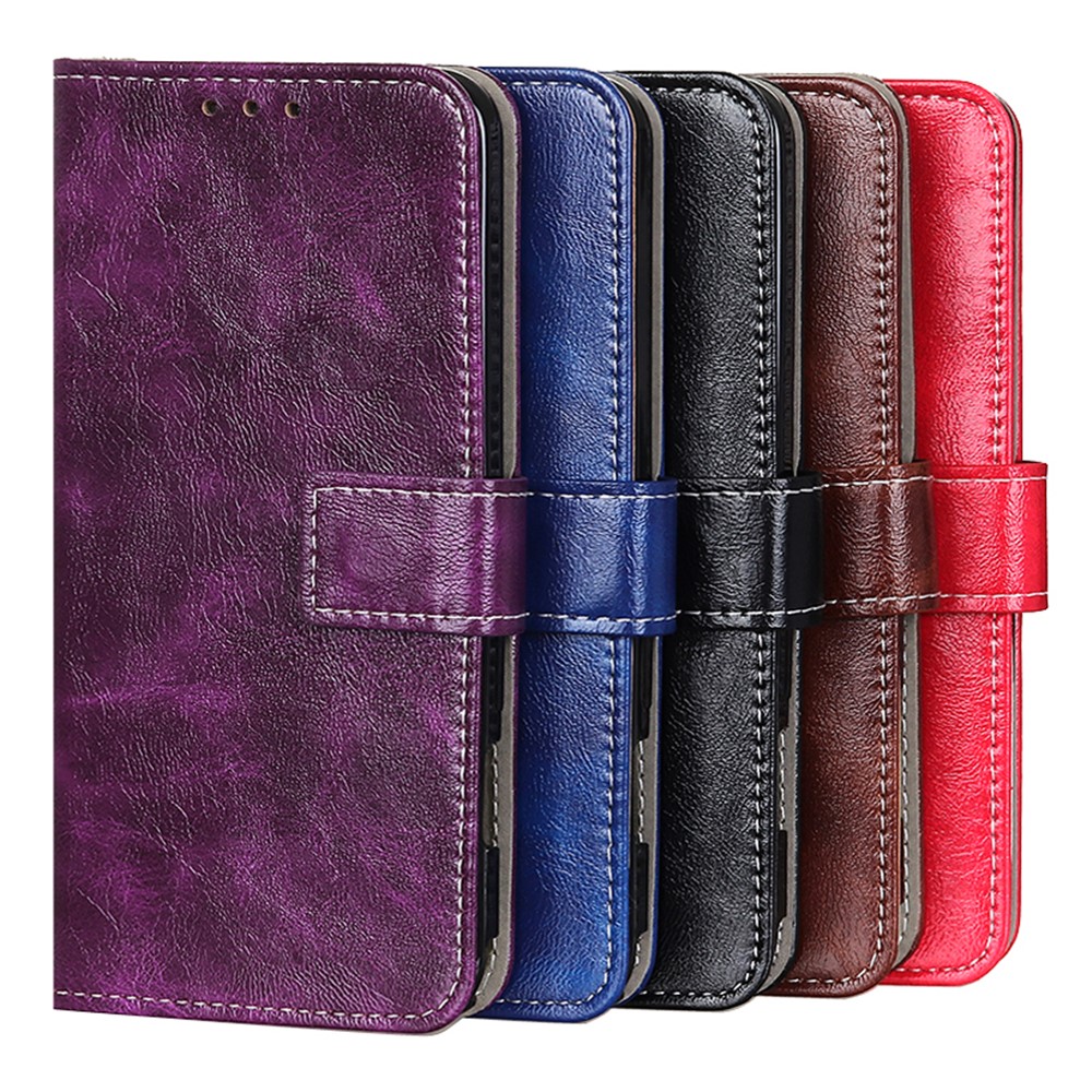 Retro Style Crazy Horse Texture Leather Wallet Stand Phone Case for OnePlus Nord N200 5G - Black-10