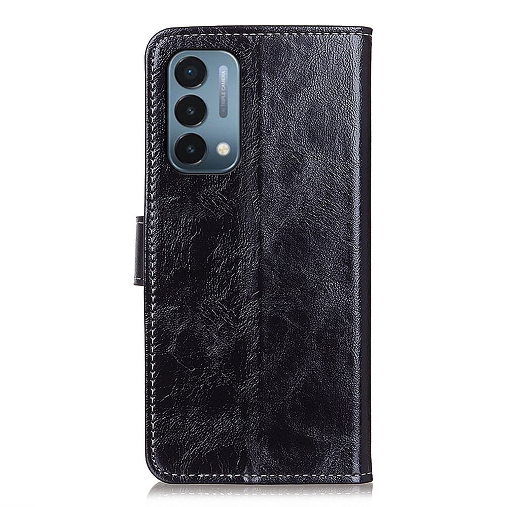 Retro Style Crazy Horse Texture Leather Wallet Stand Phone Case for OnePlus Nord N200 5G - Black-3