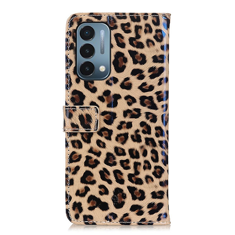 Leopard Pattern PU Leather Phone Cover Wallet Stand Case for OnePlus Nord N200 5G-3