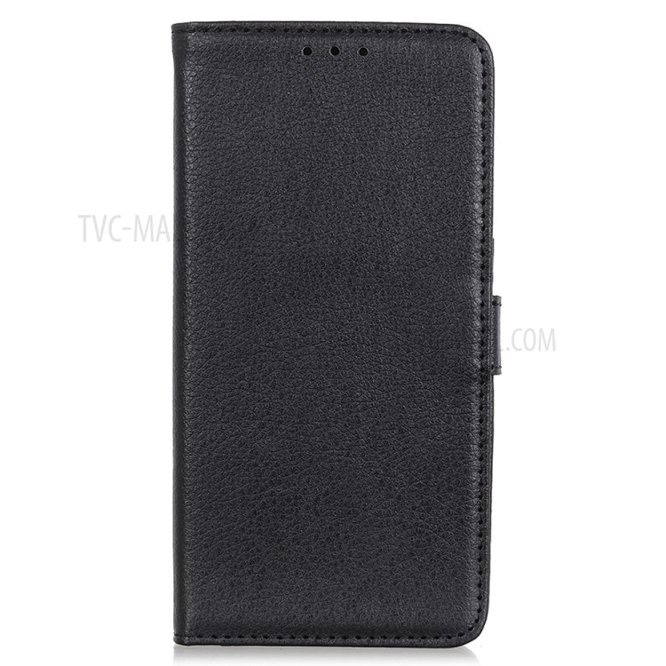 Litchi Skin Magnetic Clasp Leather Wallet Stand Phone Cover Case for OnePlus Nord N200 5G - Black-2