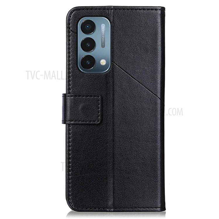 PU Leather Phone Protective Shell Stand Wallet Design Case for OnePlus Nord N200 5G - Black-3