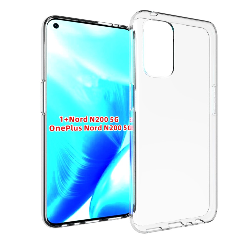 10Pcs/Pack Flexible Crystal Clear TPU Case with Non-slip Watermark-Free Inner for OnePlus Nord N200 5G-1