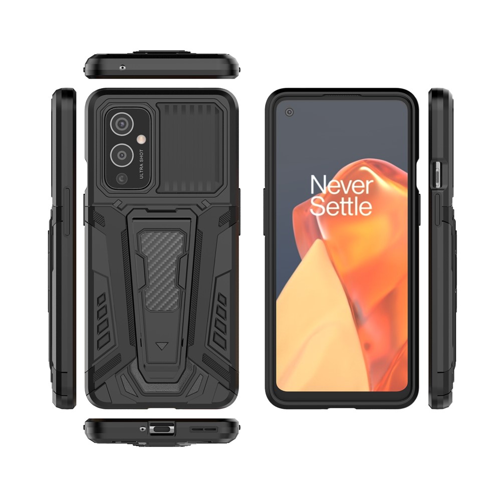 Military Grade Hard PC Shell and Soft TPU Bumper Hybrid Shockproof Double Protective Cover for OnePlus 9 (EU / US Version) - Black-13