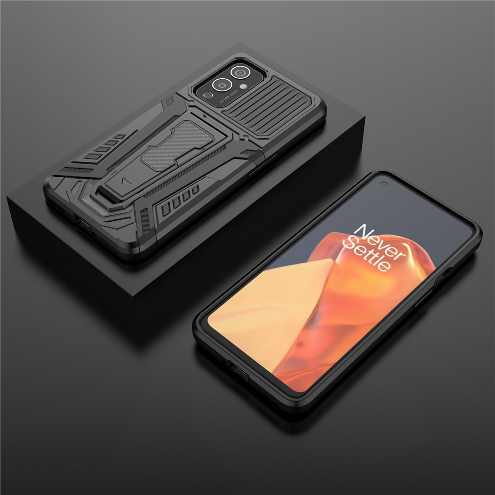 Military Grade Hard PC Shell and Soft TPU Bumper Hybrid Shockproof Double Protective Cover for OnePlus 9 (EU / US Version) - Black-14