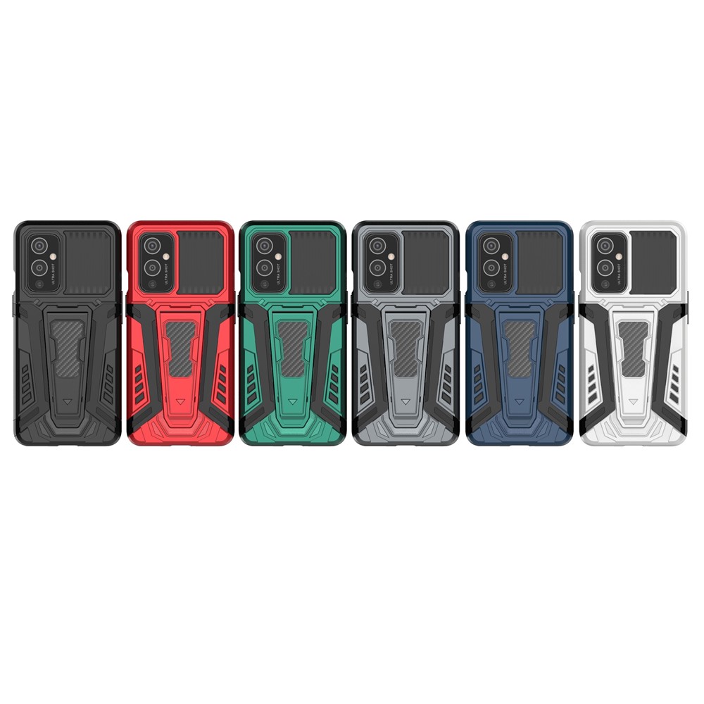 Military Grade Hard PC Shell and Soft TPU Bumper Hybrid Shockproof Double Protective Cover for OnePlus 9 (EU / US Version) - Black-15