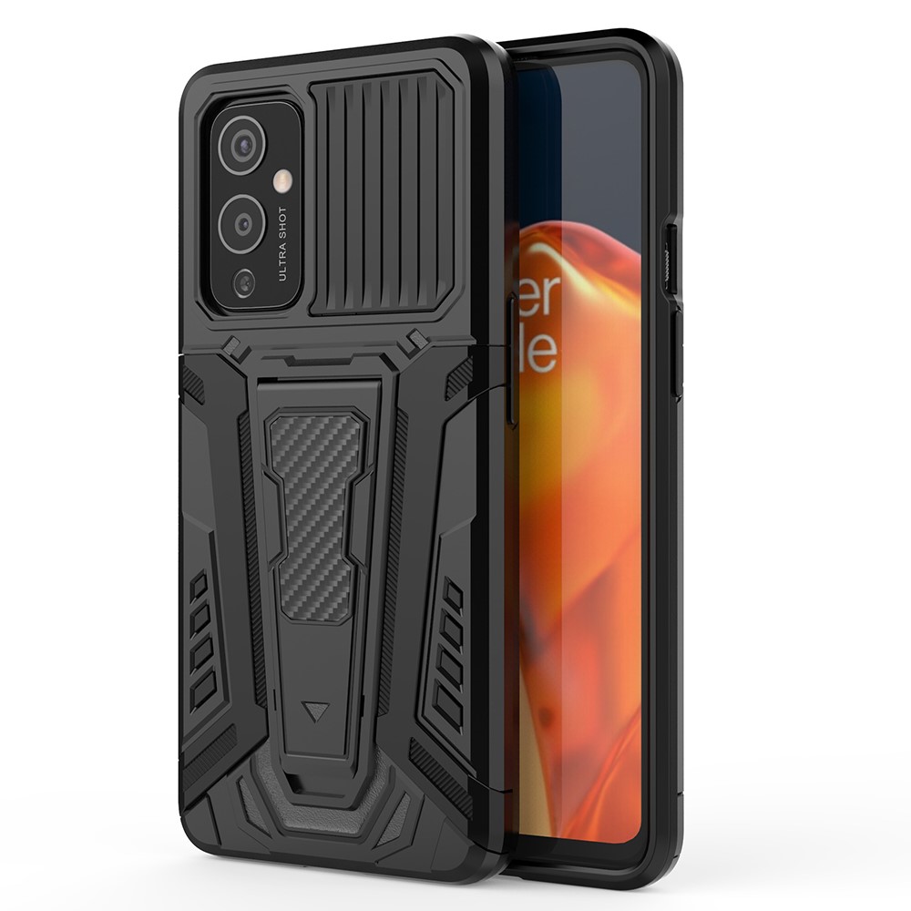 Military Grade Hard PC Shell and Soft TPU Bumper Hybrid Shockproof Double Protective Cover for OnePlus 9 (EU / US Version) - Black-2