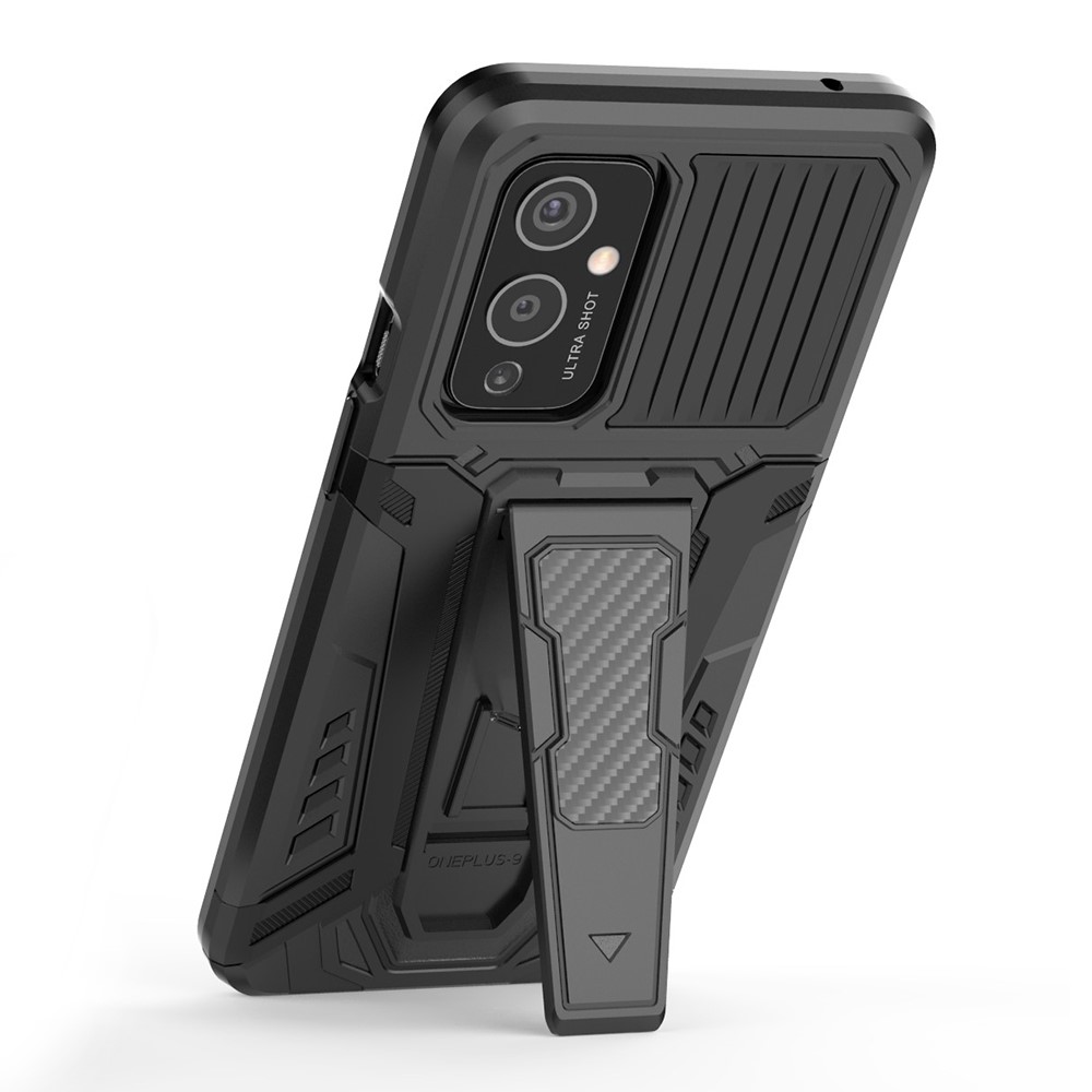 Military Grade Hard PC Shell and Soft TPU Bumper Hybrid Shockproof Double Protective Cover for OnePlus 9 (EU / US Version) - Black-3
