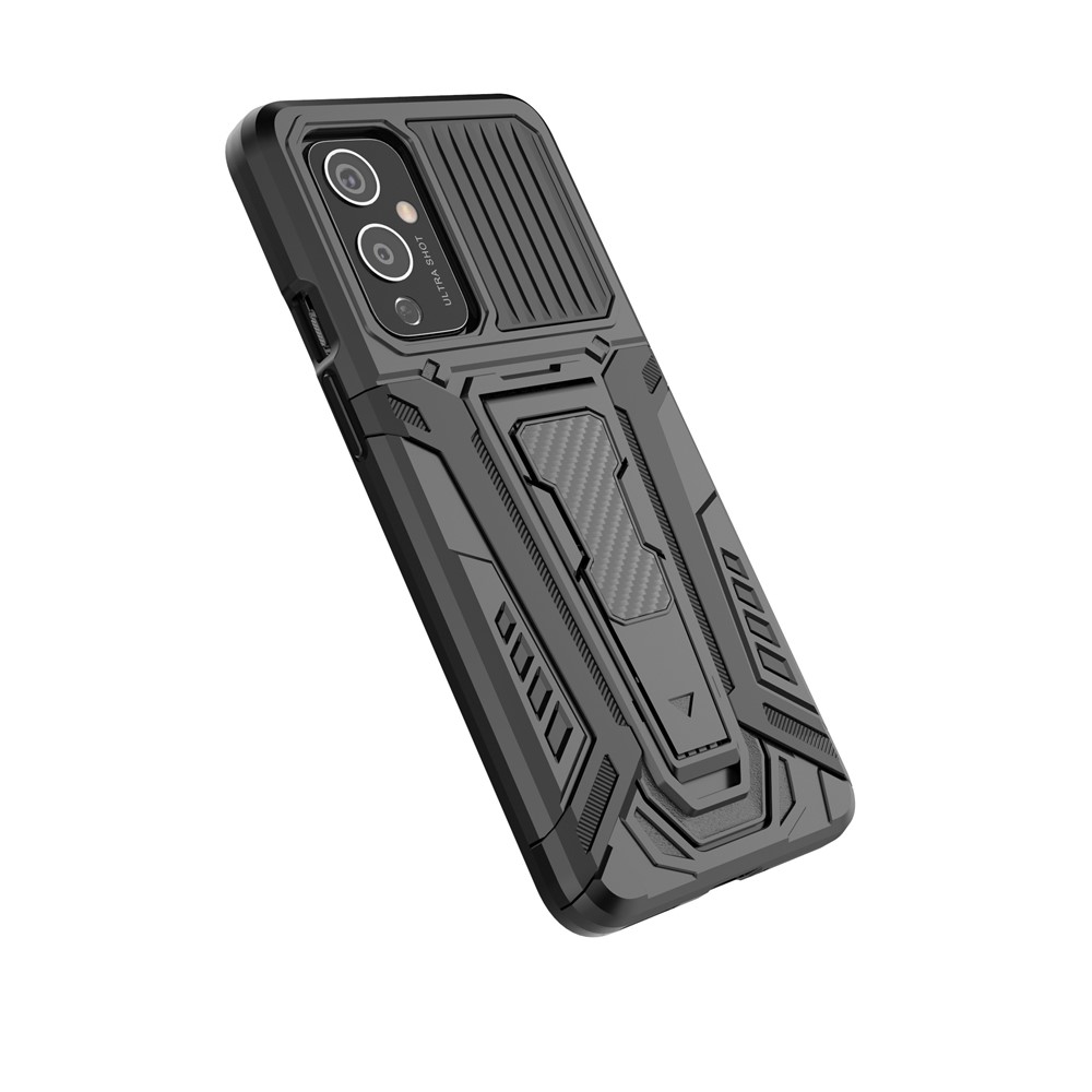 Military Grade Hard PC Shell and Soft TPU Bumper Hybrid Shockproof Double Protective Cover for OnePlus 9 (EU / US Version) - Black-5
