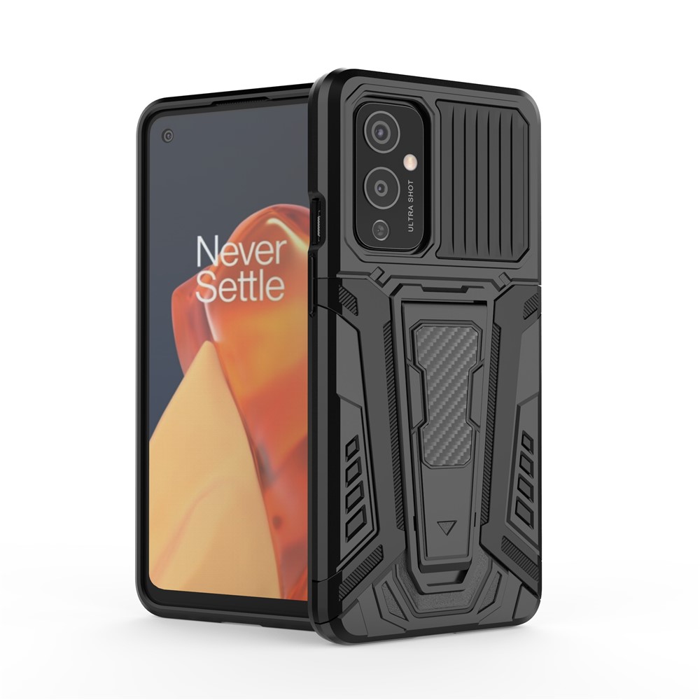 Military Grade Hard PC Shell and Soft TPU Bumper Hybrid Shockproof Double Protective Cover for OnePlus 9 (EU / US Version) - Black-8