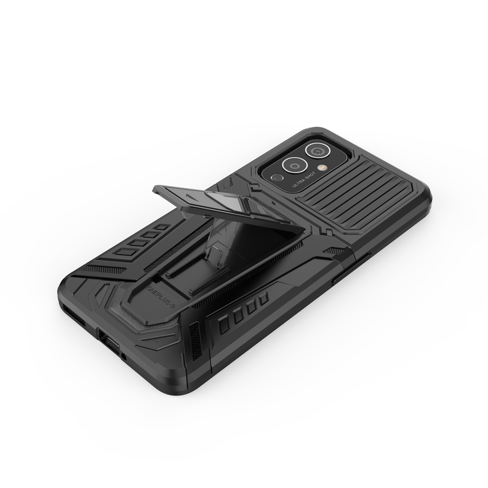 Military Grade Hard PC Shell and Soft TPU Bumper Hybrid Shockproof Double Protective Cover for OnePlus 9 (EU / US Version) - Black-9