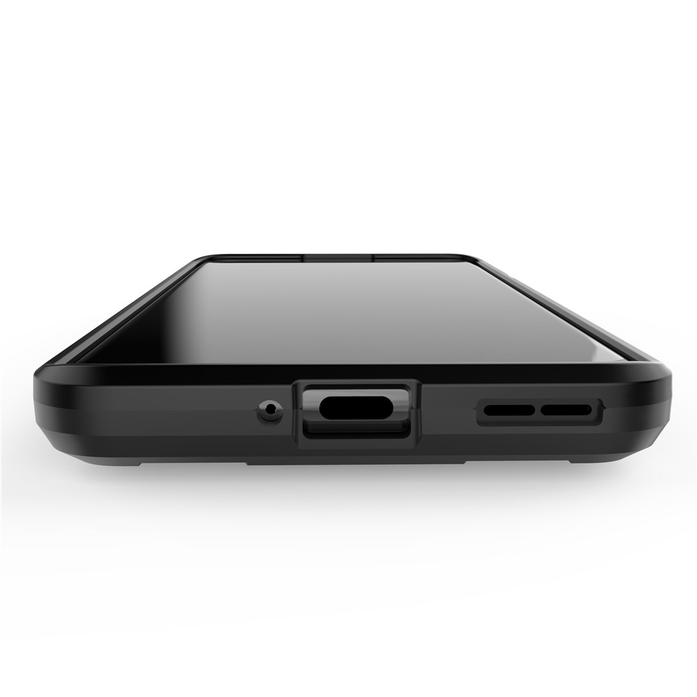 Hard PC Soft TPU Hybrid Impact Car Style with Kickstand Shockproof Protective Case for Plus 9 Pro - Black-9