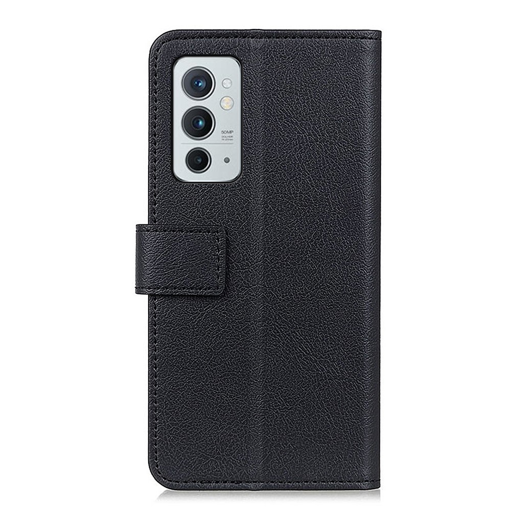 Viewing Stand Design Anti-fall Well-protected PU Leather Wallet Magnetic Closure Flip Cell Phone Case for OnePlus 9RT 5G - Black-3