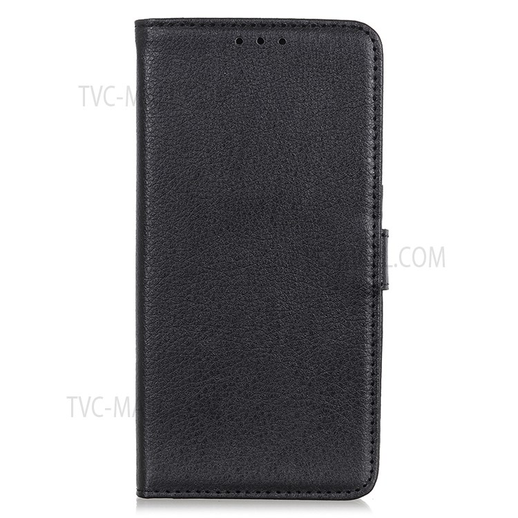 Litchi Texture Flip PU Leather + TPU Inner Shell Wallet Stand Shockproof Phone Cover for OnePlus 9RT 5G - Black-2