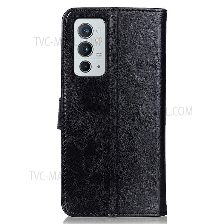 Adjustable Stand Design PU Leather Full-Protective Wallet Phone Cover Case for OnePlus 9RT 5G - Black-3