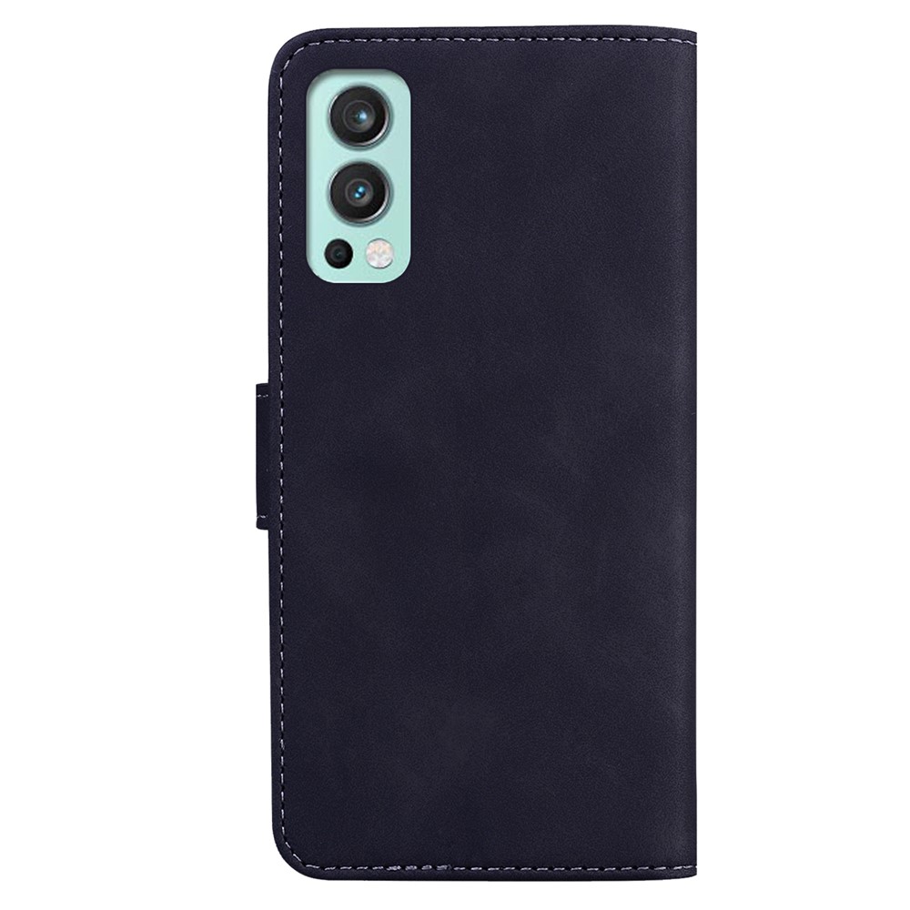 Stylish Big Butterfly Printing Design Skin-touch PU Leather Stand Wallet Flip Phone Cover for OnePlus Nord 2 5G - Black-3
