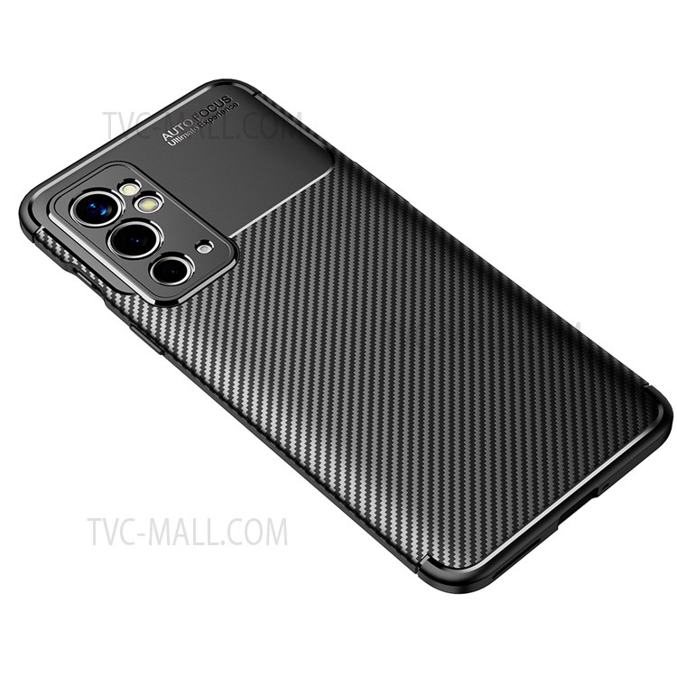 Drop Protection Carbon Fiber Texture Flexible TPU Protective Phone Case for OnePlus 9RT 5G - Black-2