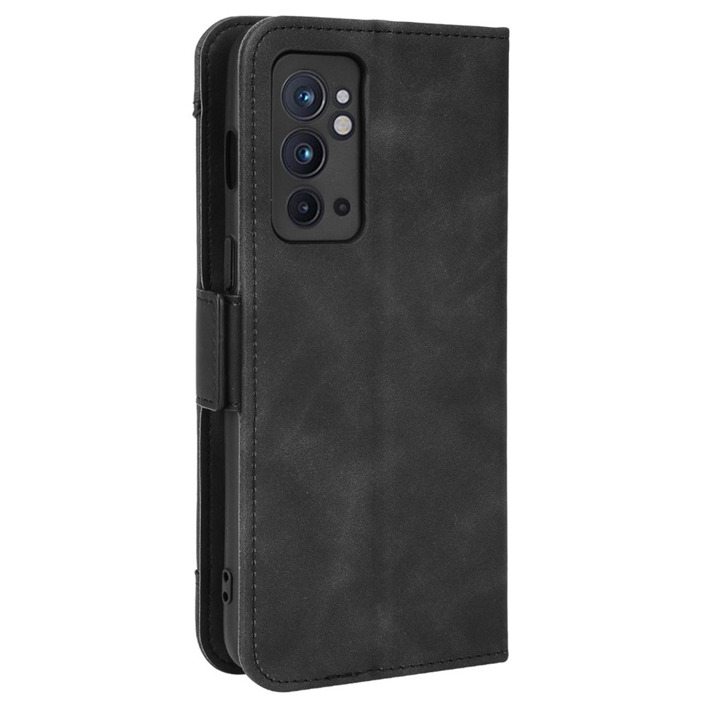 Multiple Card Slot Design Magnetic Closure Flip Phone Case PU Leather Wallet Phone Cover for OnePlus 9RT 5G - Black-3