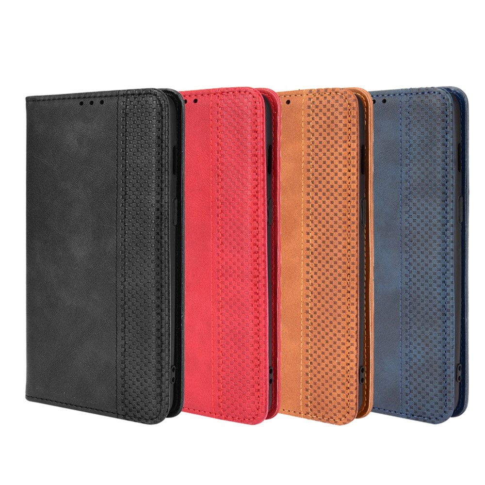 Retro Textured Surface Flip Phone Anti-Drop Leather Case Wallet Stand Protective Cover for OnePlus 9RT 5G - Black-10