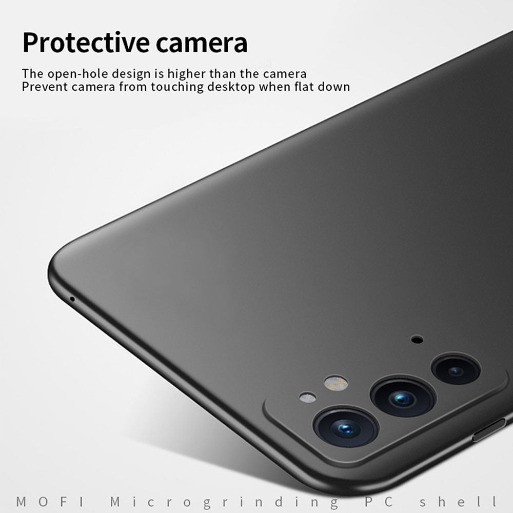 MOFI Shield Mobile Phone Cover Anti-Scratch Matte Hard PC Shockproof Protective Back Case for OnePlus 9RT 5G - Black-5