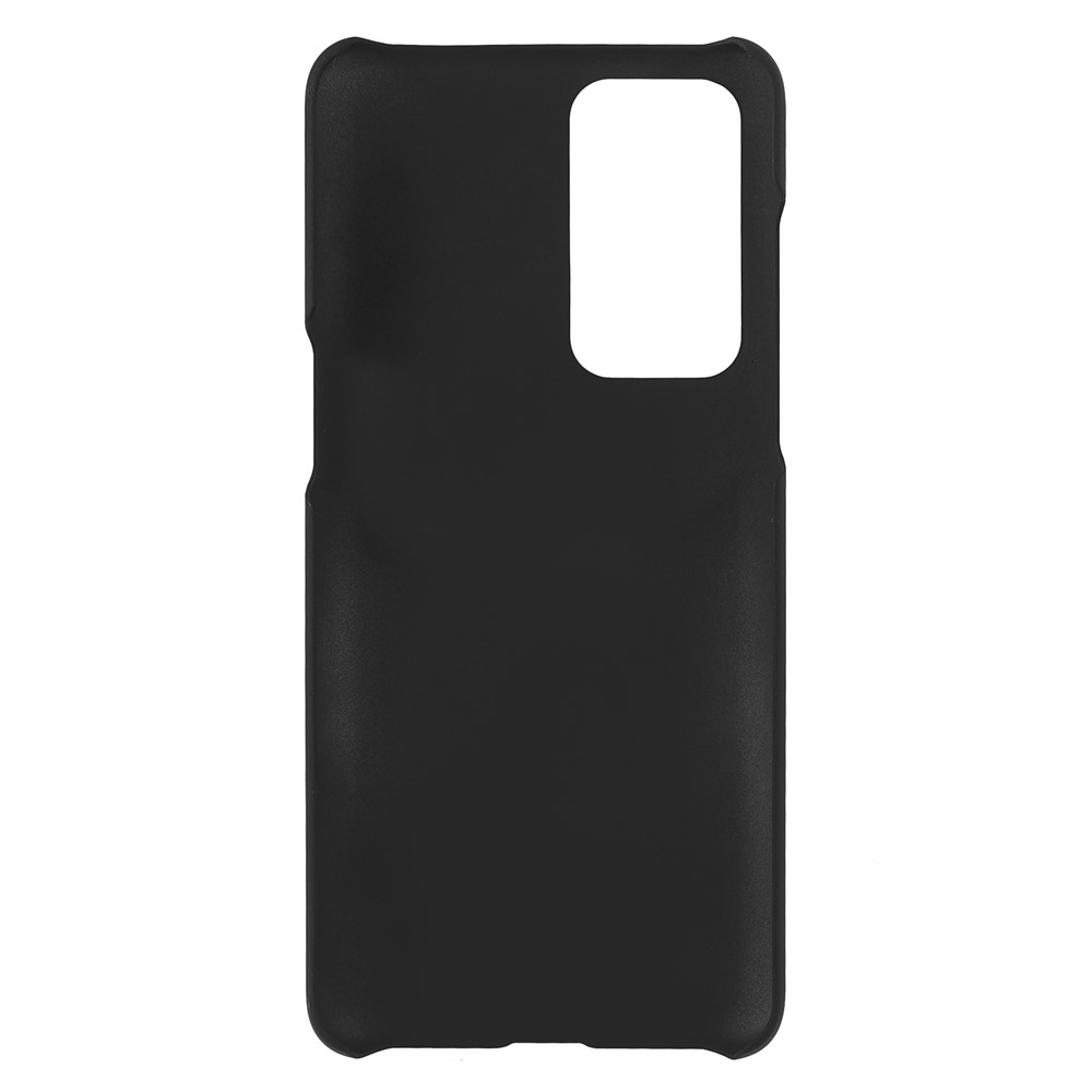 PC Dura de Goma Resistente a la Descarga Case de Teléfono Protector de Ajuste Delgado de Superficie Delgada Para OnePlus 9RT 5G - Negro