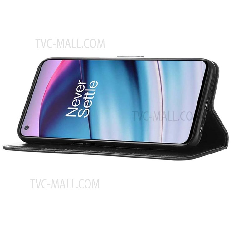 For OnePlus Nord CE 5G All-round Protection Imprinting Butterfly Flower Wallet Leather Case with Stand - Black-4