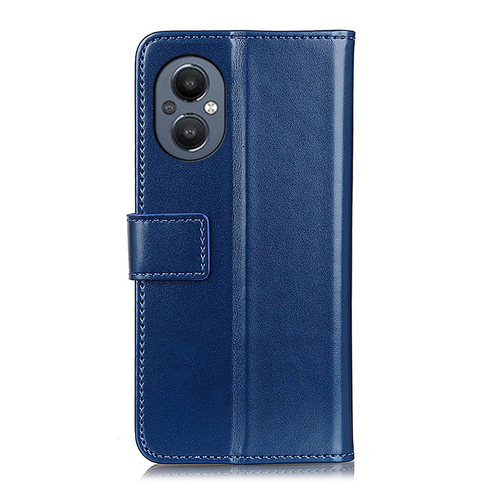 Scratch-resistant Stylish PU Leather Case Wallet Stand Magnetic Flip Phone Cover for OnePlus Nord N20 5G - Blue-3