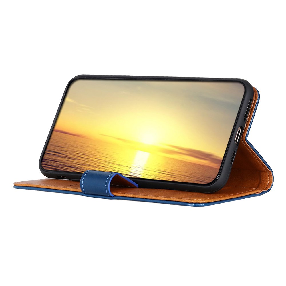 Scratch-resistant Stylish PU Leather Case Wallet Stand Magnetic Flip Phone Cover for OnePlus Nord N20 5G - Blue-5