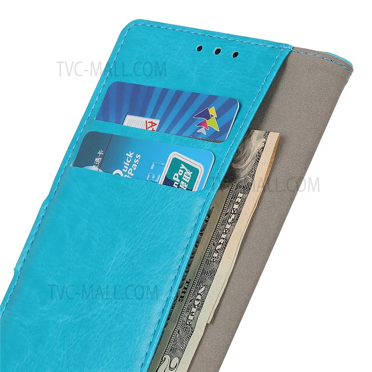 Flip Folio Leather Cell Phone Case Wallet Stand Shockproof TPU Full Protective Cover for OnePlus Nord N20 5G - Blue-6