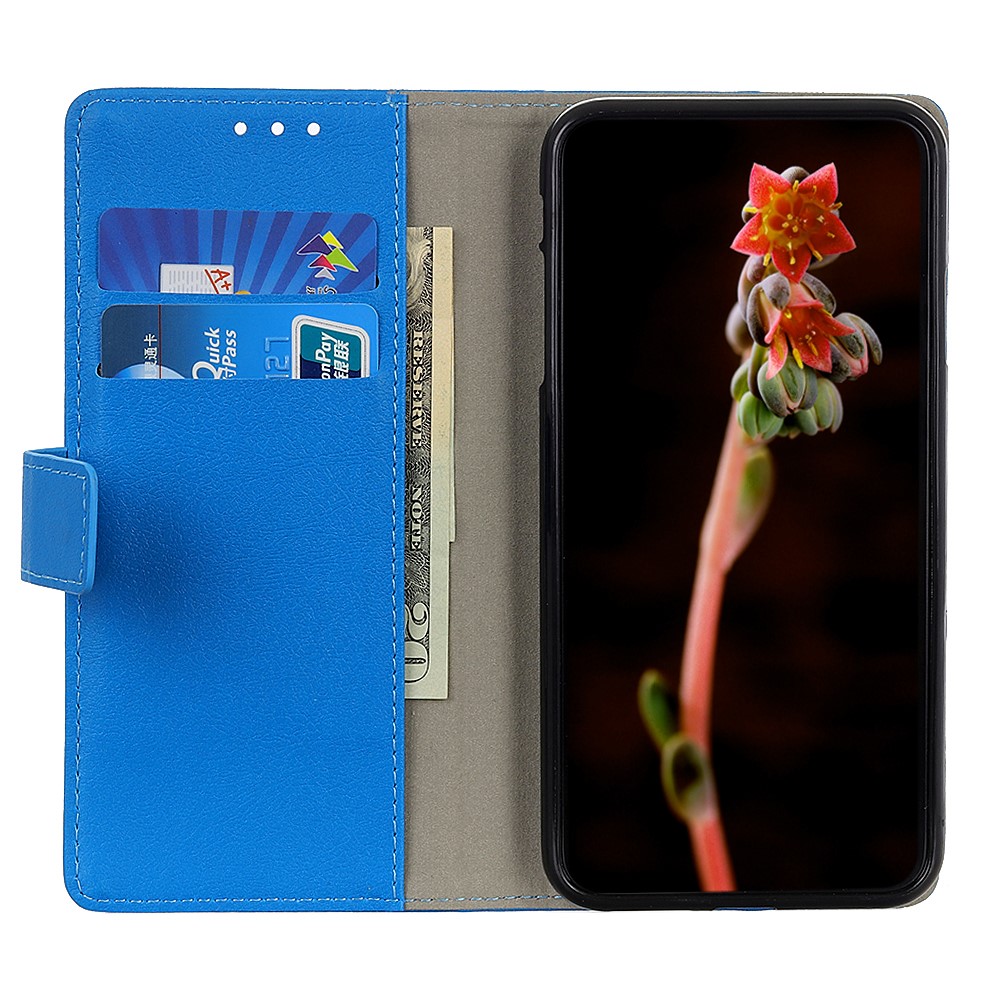 PU Leather Flip Folio Wallet Cover Stand Magnetic Closure TPU Interior Case for OnePlus Nord N20 5G - Blue-4