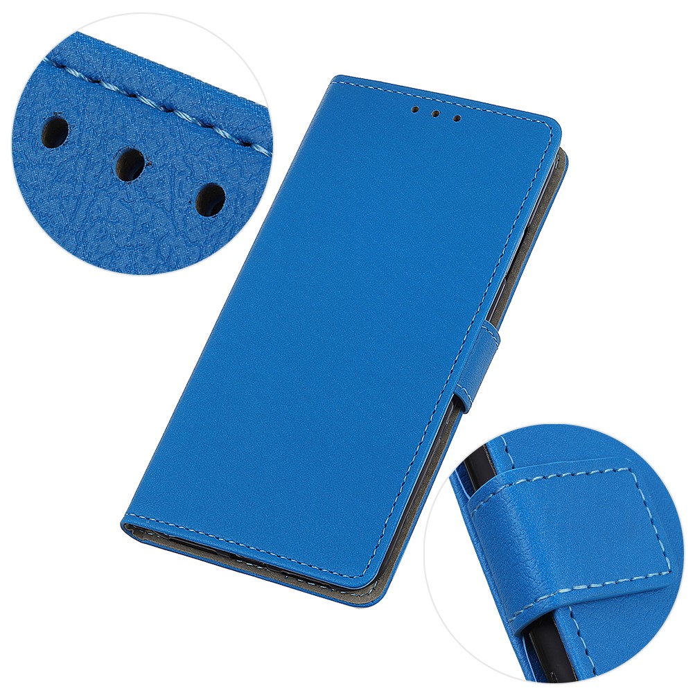 PU Leather Flip Folio Wallet Cover Stand Magnetic Closure TPU Interior Case for OnePlus Nord N20 5G - Blue-7