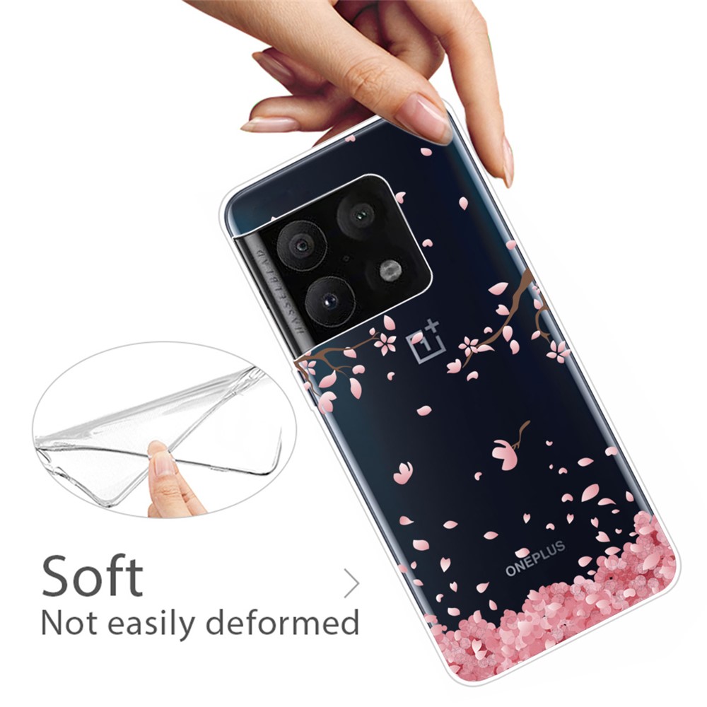 Fashion Pattern Printing Shockproof Soft TPU Back Cover Protective Case for OnePlus 10 Pro - Falling Flowers-2