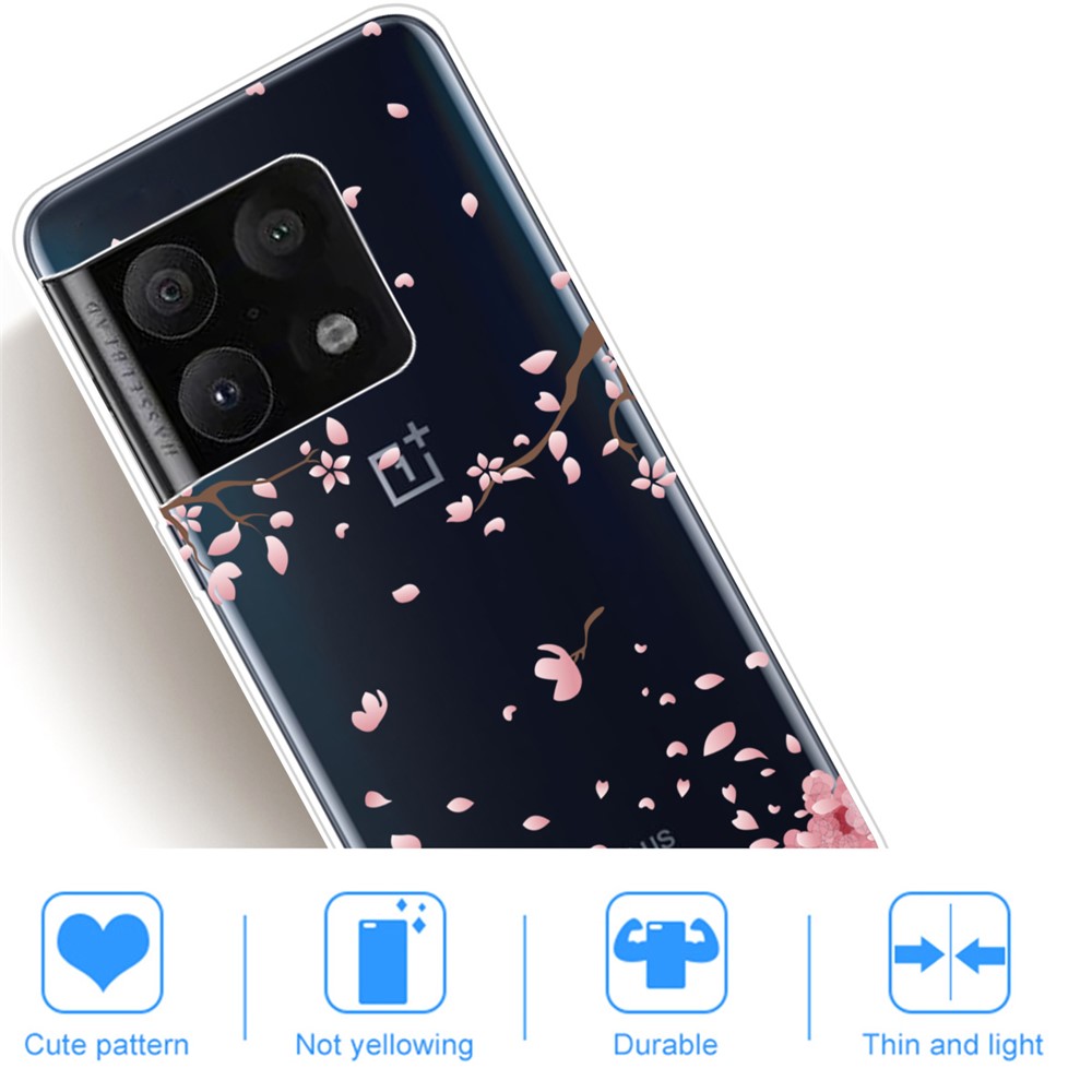 Fashion Pattern Printing Shockproof Soft TPU Back Cover Protective Case for OnePlus 10 Pro - Falling Flowers-3