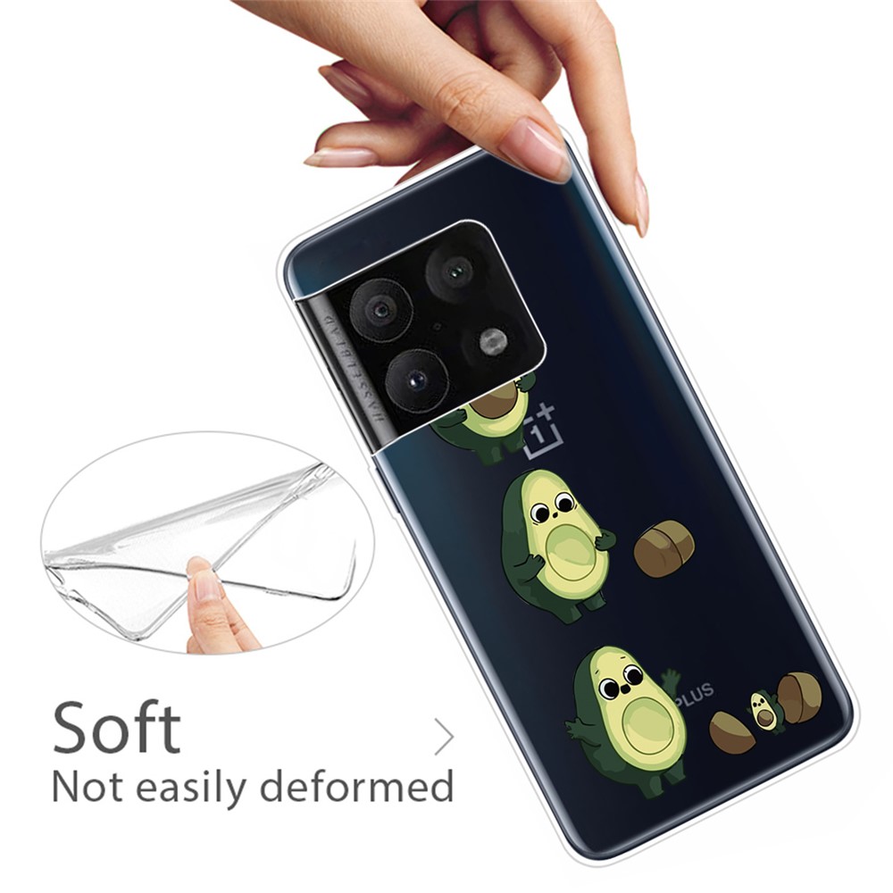 Fashion Pattern Printing Soft Flexible Durable Slim TPU Case for OnePlus 10 Pro - Avocado-2