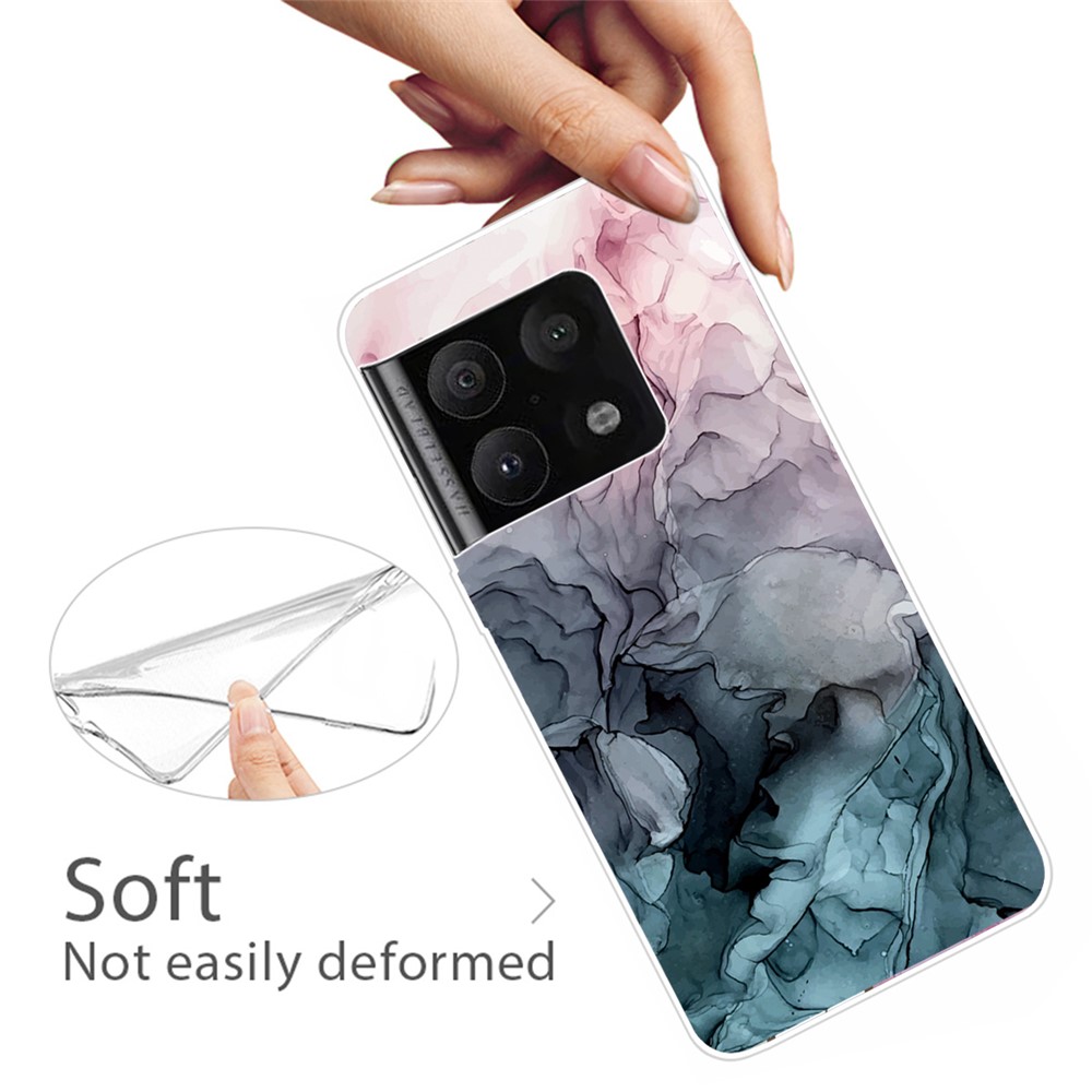 IMD Soft Flexible TPU Marble Pattern Shockproof Protective Case for OnePlus 10 Pro - Style A-2