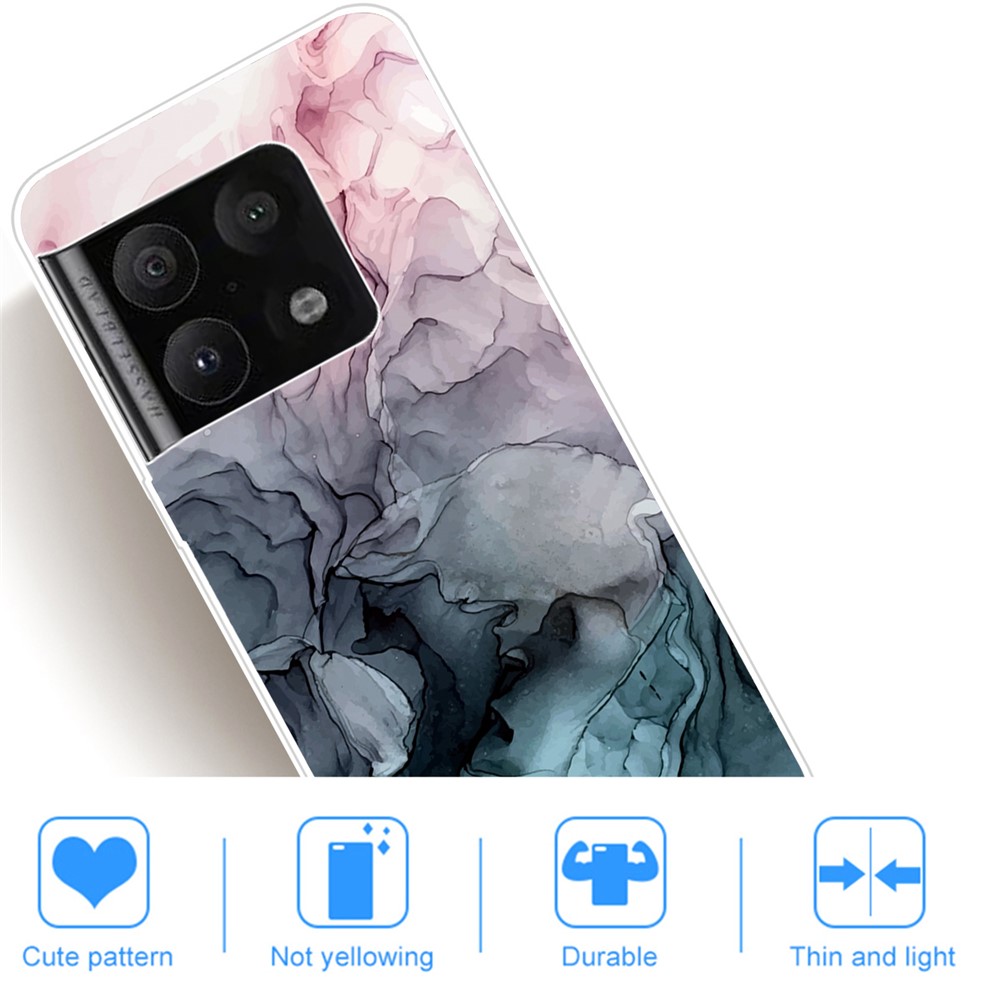 IMD Soft Flexible TPU Marble Pattern Shockproof Protective Case for OnePlus 10 Pro - Style A-3