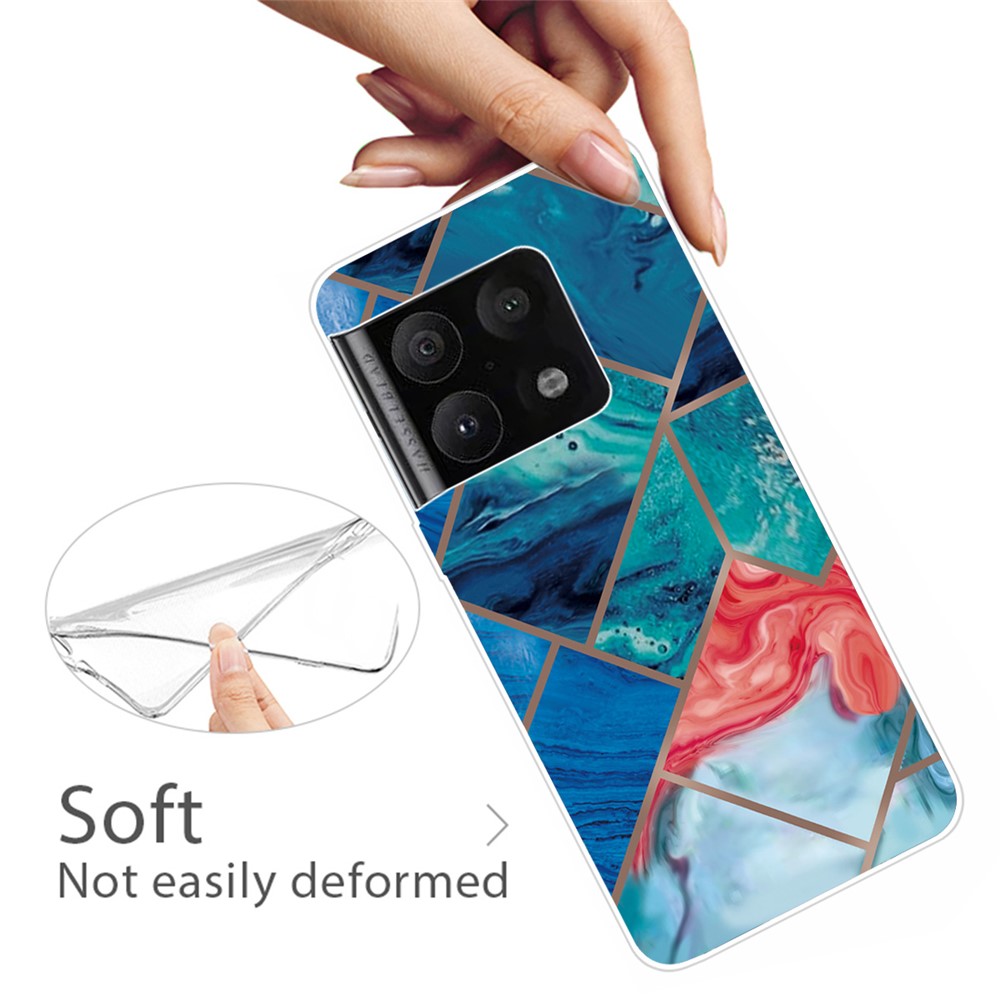 Marble Pattern Printing Design IMD Soft TPU Anti-Scratch Back Phone Case for OnePlus 10 Pro - Style A-2